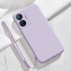 Funda Silicona Ultrafina Goma 360 Grados Carcasa YK1 para Vivo iQOO Z6 Lite 5G Purpura Claro