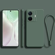 Funda Silicona Ultrafina Goma 360 Grados Carcasa YK1 para Vivo iQOO Z6 Pro 5G Verde Noche