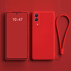 Funda Silicona Ultrafina Goma 360 Grados Carcasa YK1 para Vivo V21e 5G Rojo