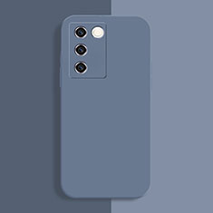 Funda Silicona Ultrafina Goma 360 Grados Carcasa YK1 para Vivo V27 Pro 5G Gris Lavanda