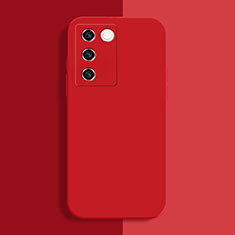 Funda Silicona Ultrafina Goma 360 Grados Carcasa YK1 para Vivo V27e 5G Rojo