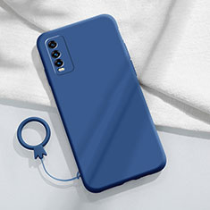 Funda Silicona Ultrafina Goma 360 Grados Carcasa YK1 para Vivo Y12A Azul