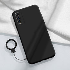 Funda Silicona Ultrafina Goma 360 Grados Carcasa YK1 para Vivo Y12A Negro