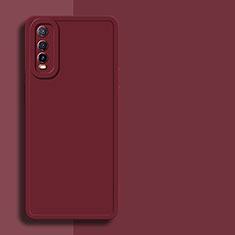 Funda Silicona Ultrafina Goma 360 Grados Carcasa YK1 para Vivo Y51s 5G Rojo