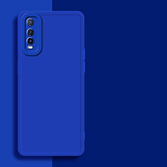 Funda Silicona Ultrafina Goma 360 Grados Carcasa YK1 para Vivo Y70S 5G Azul