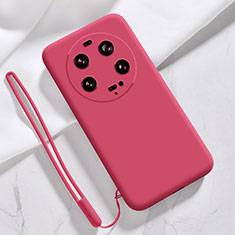 Funda Silicona Ultrafina Goma 360 Grados Carcasa YK1 para Xiaomi Mi 13 Ultra 5G Rojo