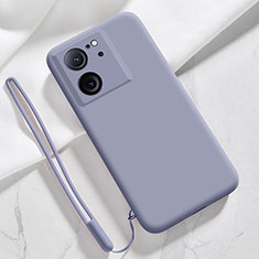 Funda Silicona Ultrafina Goma 360 Grados Carcasa YK1 para Xiaomi Mi 13T 5G Gris Lavanda