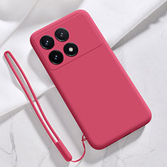 Funda Silicona Ultrafina Goma 360 Grados Carcasa YK1 para Xiaomi Redmi K70 5G Rojo