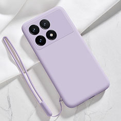 Funda Silicona Ultrafina Goma 360 Grados Carcasa YK1 para Xiaomi Redmi K70E 5G Purpura Claro