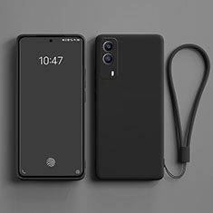 Funda Silicona Ultrafina Goma 360 Grados Carcasa YK2 para Vivo iQOO Z5x 5G Negro