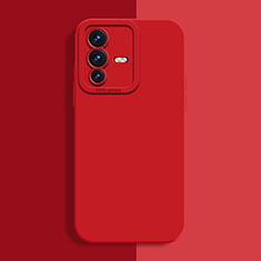 Funda Silicona Ultrafina Goma 360 Grados Carcasa YK2 para Vivo V23 5G Rojo