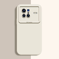 Funda Silicona Ultrafina Goma 360 Grados Carcasa YK2 para Vivo X80 5G Blanco