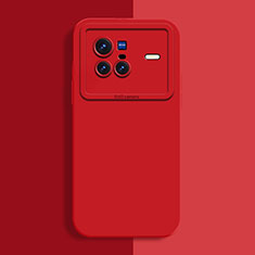 Funda Silicona Ultrafina Goma 360 Grados Carcasa YK2 para Vivo X80 5G Rojo