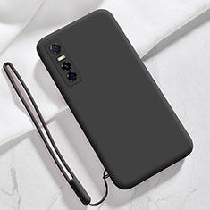 Funda Silicona Ultrafina Goma 360 Grados Carcasa YK2 para Vivo Y73s 5G Negro