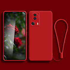 Funda Silicona Ultrafina Goma 360 Grados Carcasa YK2 para Xiaomi Mi 12 Lite NE 5G Rojo