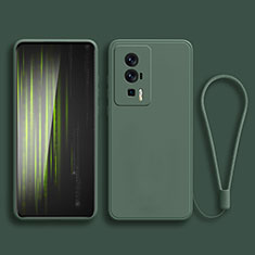 Funda Silicona Ultrafina Goma 360 Grados Carcasa YK2 para Xiaomi Poco F5 Pro 5G Verde Noche