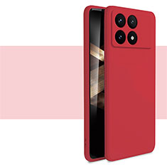 Funda Silicona Ultrafina Goma 360 Grados Carcasa YK2 para Xiaomi Redmi K70E 5G Rojo