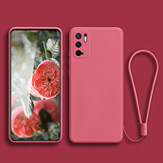 Funda Silicona Ultrafina Goma 360 Grados Carcasa YK2 para Xiaomi Redmi Note 10 5G Rosa Roja
