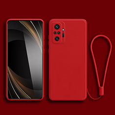 Funda Silicona Ultrafina Goma 360 Grados Carcasa YK2 para Xiaomi Redmi Note 10S 4G Rojo