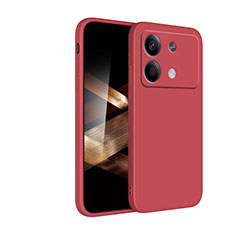 Funda Silicona Ultrafina Goma 360 Grados Carcasa YK2 para Xiaomi Redmi Note 13R Pro 5G Rojo