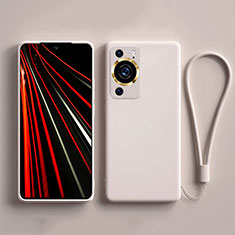 Funda Silicona Ultrafina Goma 360 Grados Carcasa YK3 para Huawei P60 Blanco