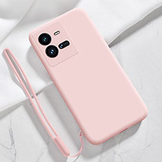 Funda Silicona Ultrafina Goma 360 Grados Carcasa YK3 para Vivo iQOO 10 Pro 5G Rosa