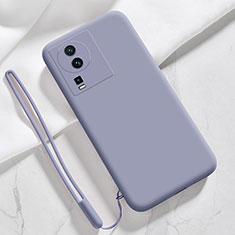 Funda Silicona Ultrafina Goma 360 Grados Carcasa YK3 para Vivo iQOO Neo7 5G Gris Lavanda