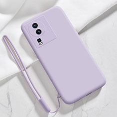 Funda Silicona Ultrafina Goma 360 Grados Carcasa YK3 para Vivo iQOO Neo7 5G Purpura Claro