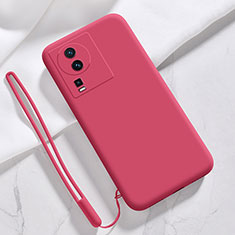 Funda Silicona Ultrafina Goma 360 Grados Carcasa YK3 para Vivo iQOO Neo7 5G Rojo