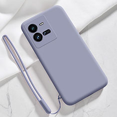 Funda Silicona Ultrafina Goma 360 Grados Carcasa YK3 para Vivo V25e Gris Lavanda