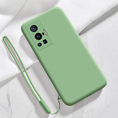 Funda Silicona Ultrafina Goma 360 Grados Carcasa YK3 para Vivo X70 Pro 5G Verde