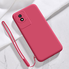 Funda Silicona Ultrafina Goma 360 Grados Carcasa YK3 para Vivo Y02t Rojo