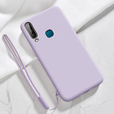 Funda Silicona Ultrafina Goma 360 Grados Carcasa YK3 para Vivo Y12 Purpura Claro