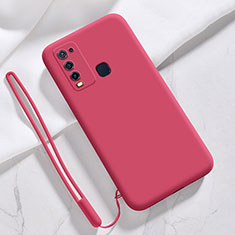 Funda Silicona Ultrafina Goma 360 Grados Carcasa YK3 para Vivo Y50 Rojo