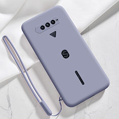 Funda Silicona Ultrafina Goma 360 Grados Carcasa YK3 para Xiaomi Black Shark 4 Pro 5G Gris Lavanda