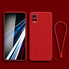 Funda Silicona Ultrafina Goma 360 Grados Carcasa YK3 para Xiaomi Civi 1S 5G Rojo