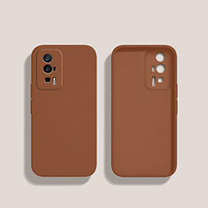 Funda Silicona Ultrafina Goma 360 Grados Carcasa YK3 para Xiaomi Poco F5 Pro 5G Marron