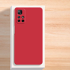 Funda Silicona Ultrafina Goma 360 Grados Carcasa YK3 para Xiaomi Redmi Note 11 5G Rojo