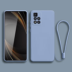 Funda Silicona Ultrafina Goma 360 Grados Carcasa YK3 para Xiaomi Redmi Note 11 Pro+ Plus 5G Gris Lavanda