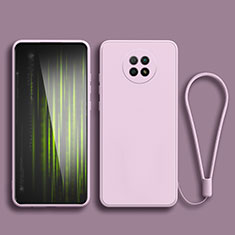 Funda Silicona Ultrafina Goma 360 Grados Carcasa YK3 para Xiaomi Redmi Note 9 5G Purpura Claro