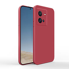 Funda Silicona Ultrafina Goma 360 Grados Carcasa YK4 para Vivo iQOO 10 Pro 5G Rojo