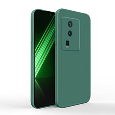 Funda Silicona Ultrafina Goma 360 Grados Carcasa YK4 para Vivo iQOO Neo7 5G Verde Noche