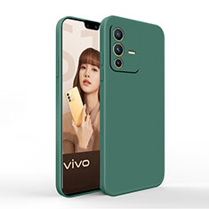 Funda Silicona Ultrafina Goma 360 Grados Carcasa YK4 para Vivo V23 5G Verde Noche