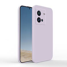 Funda Silicona Ultrafina Goma 360 Grados Carcasa YK4 para Vivo V25e Purpura Claro