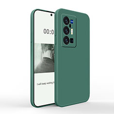 Funda Silicona Ultrafina Goma 360 Grados Carcasa YK4 para Vivo X70 Pro+ Plus 5G Verde Noche