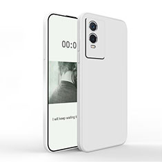 Funda Silicona Ultrafina Goma 360 Grados Carcasa YK4 para Vivo Y74s 5G Blanco