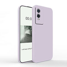 Funda Silicona Ultrafina Goma 360 Grados Carcasa YK4 para Vivo Y74s 5G Purpura Claro