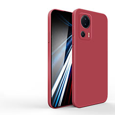 Funda Silicona Ultrafina Goma 360 Grados Carcasa YK4 para Xiaomi Mi 12 Lite NE 5G Rojo