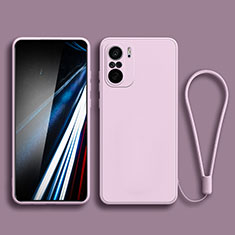 Funda Silicona Ultrafina Goma 360 Grados Carcasa YK4 para Xiaomi Poco F3 5G Purpura Claro