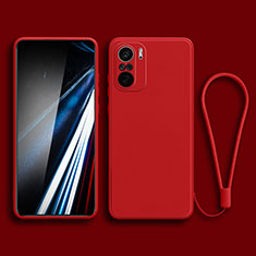 Funda Silicona Ultrafina Goma 360 Grados Carcasa YK4 para Xiaomi Poco F3 5G Rojo